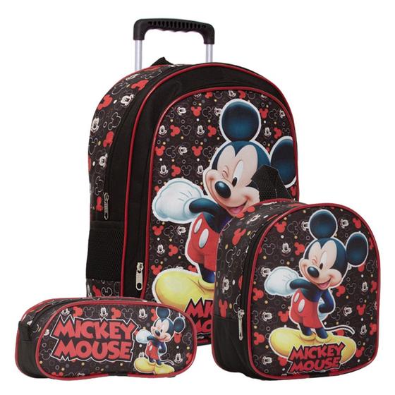 Imagem de Mochila Infantil de Rodinha Menino Mickey Reforçada Creche