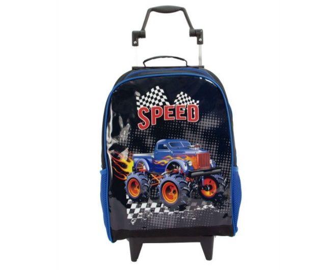 Mochila Infantil de Rodinha Monster Jam VIABAGS - Tamanho G Menor preço em Mochila Infantil de Rodinha Monster Jam VIABAGS - Tamanho G