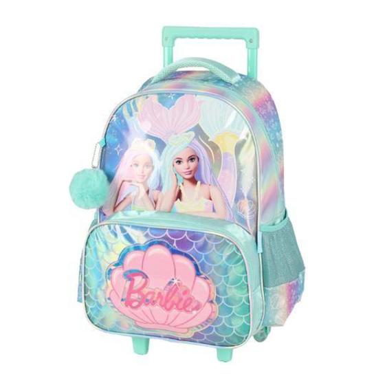 Imagem de Mochila Infantil De Rodinhas Barbie, Verde - Luxcel