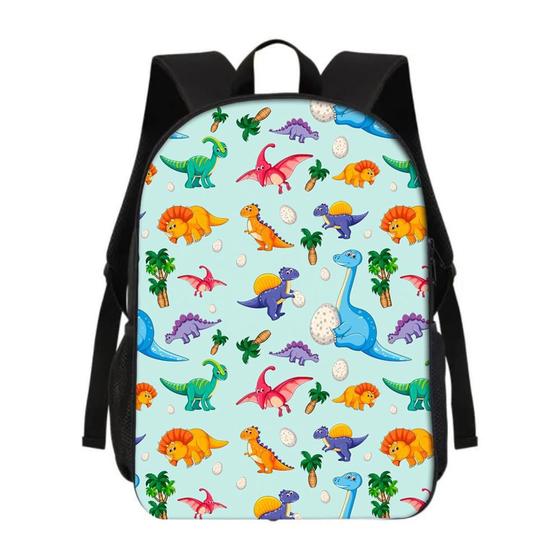 Imagem de Mochila Infantil Escolar Alça Ajustável Bolso Dino