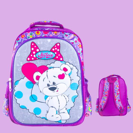 Imagem de Mochila Infantil Escolar Bolsa Infantil Menina Passeio Resistente Impermeável