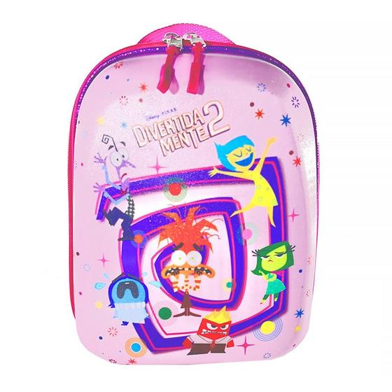 Imagem de Mochila Infantil Escolar Divertida Mente Roleta Rosa 3862BX24 - Diplomata