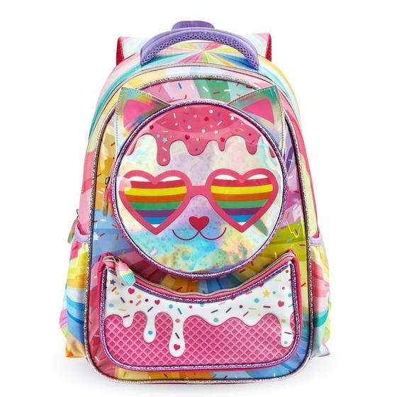 Imagem de Mochila Infantil Escolar Gatinha Holográfica