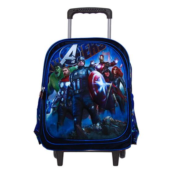 Imagem de Mochila Infantil Escolar Marvel Vingadores 3D Com Rodinhas