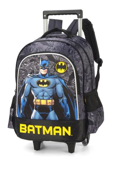 Imagem de Mochila Infantil Escolar Menino Batman Preto 33x44x16cm