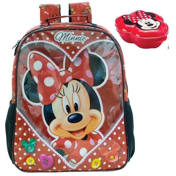 Imagem de Mochila Infantil Escolar Minnie Mouse Love Tam G Costas