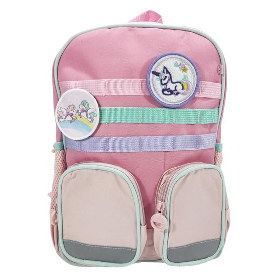 Imagem de Mochila Infantil Escolar Para Creche Menina Rosa Unicórnio