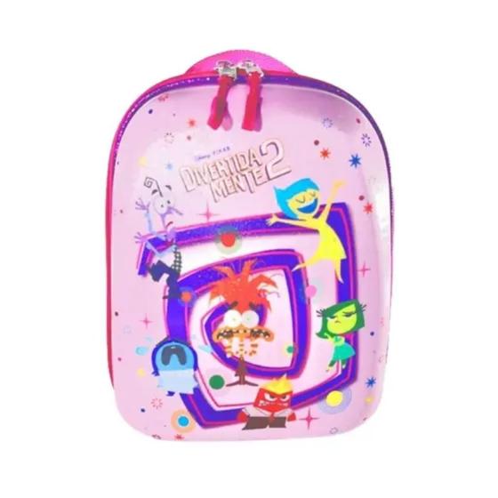 Imagem de Mochila Infantil Escolar Pequena Divertidamente Roleta Rosa