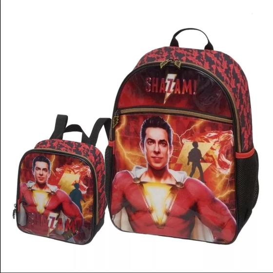 Imagem de Mochila Infantil Escolar Shazam Costas G Lancheira Meninos