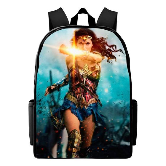 Imagem de mochila infantil escolar varias estampas de personagens super herois volta as aulas