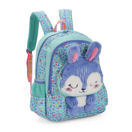 Imagem de Mochila Infantil Feminina Escolar Coelhinho Verde