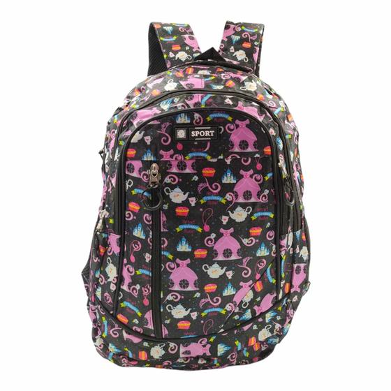 Imagem de Mochila Infantil Feminina Escolar Passeio Reforçada Estampada Sports WL8908