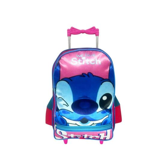 Imagem de Mochila Infantil Feminina Lilo E Stitch Com Rodinhas