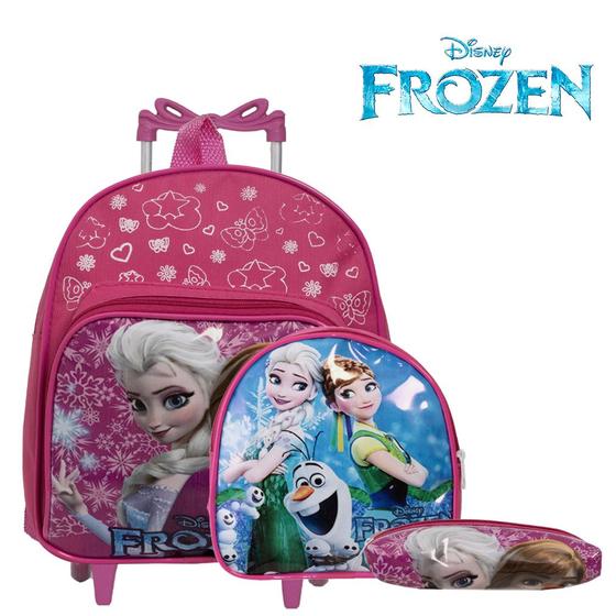 Imagem de Mochila Infantil Feminina Rodinha Frozen P Envio Imediato