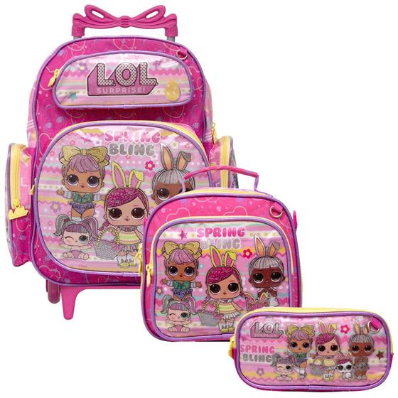 Imagem de Mochila Infantil Juvenil Menina Tam G LOL Surprise Rodinha