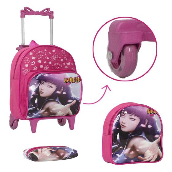 Imagem de Mochila Infantil Kit Para Creche Hinata Rodinha Resistente