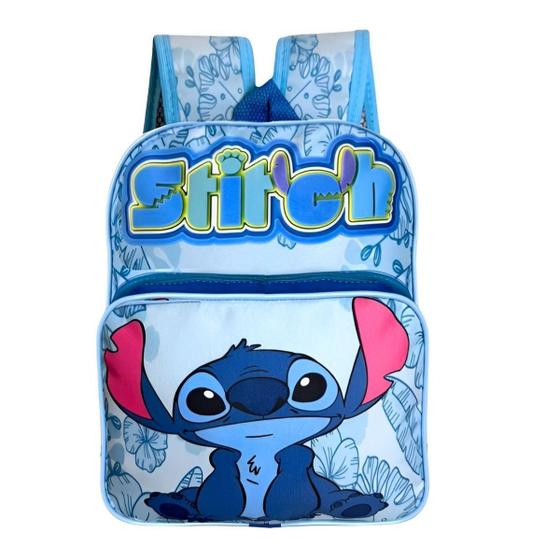 Imagem de Mochila Infantil Lilo Stitch Alça Costa Pequena Passeio Reforçada Juvenil Acolchoada Dia a Dia Creche Moderna Bolsa Média