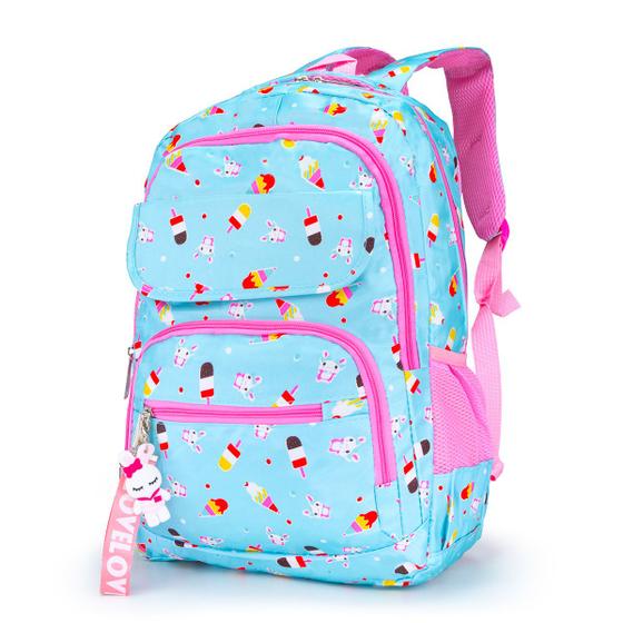 Imagem de Mochila Infantil Menina Passeio Escolar Criança Reforçada