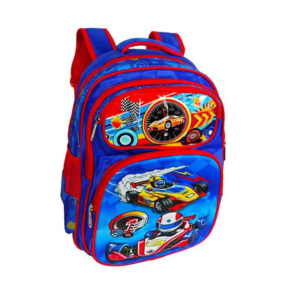 Imagem de Mochila Infantil Menino Escolar Bolsa Altura 40cm Grande Impermeável Reforçada Moderna