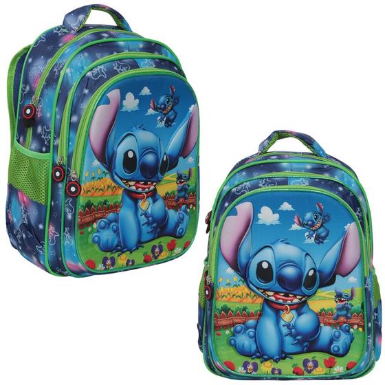 Imagem de Mochila Infantil Menino Stitch Volta As Aulas Resistente