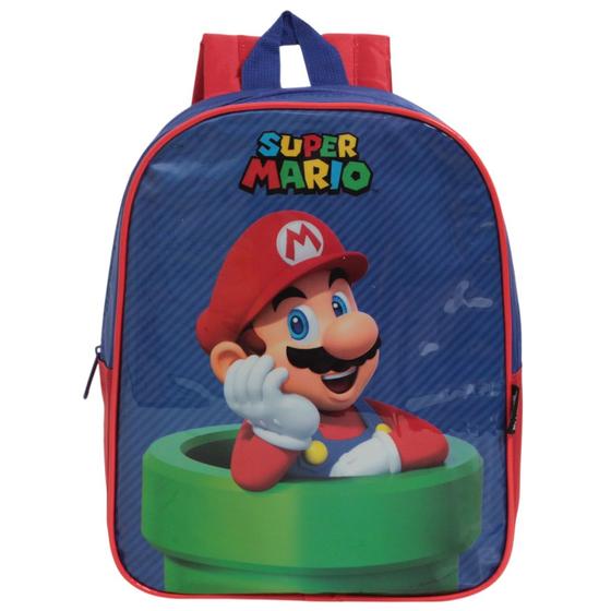 Imagem de Mochila Infantil Menino Super Mario Costas Alça Reforçada