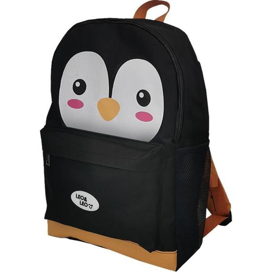 Imagem de Mochila Infantil Pinguim MD Preta - Leonora