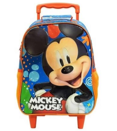 Imagem de Mochila infantil rodas mickey mouse 16 xeryus 10510