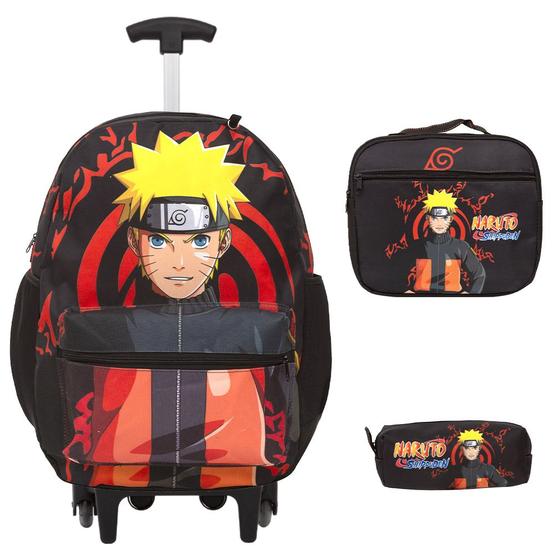 Imagem de Mochila Infantil Rodinha Masculina Naruto Envio Imediato