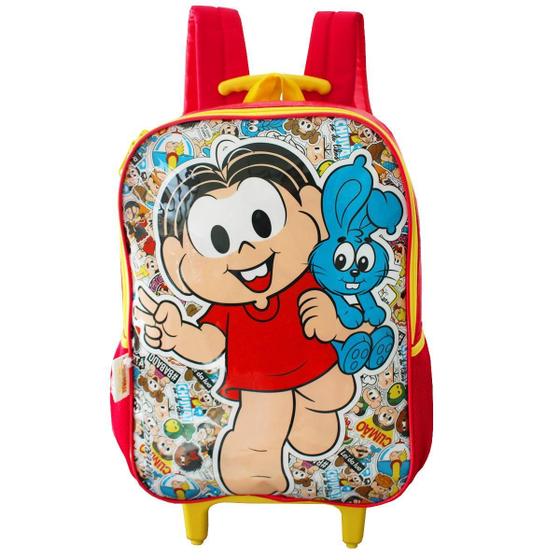 Imagem de Mochila Infantil Rodinhas Mônica & Coelhinho Sansão Feminina