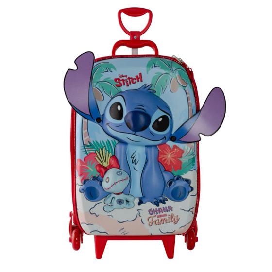 Imagem de Mochila Infantil Rodinhas Stitch Praia 3D