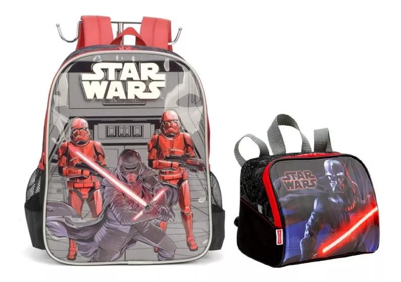 Mochila Infantil Star Wars Kylo Ren Costas + Lancheira Darth - luxcel ...