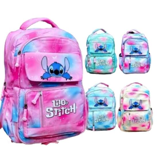 Imagem de Mochila Infantil Stitch Grande Nylon Impermeável Escolar