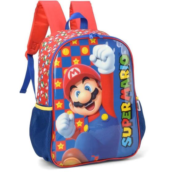 Imagem de Mochila Infantil Super Mário BROS G Vermelha