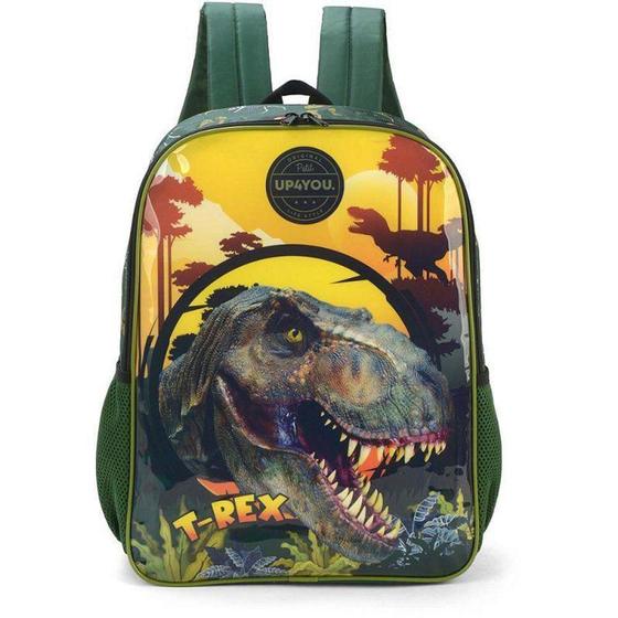 Imagem de Mochila Infantil UP4YOU Dinossauro G Verde - Luxcel