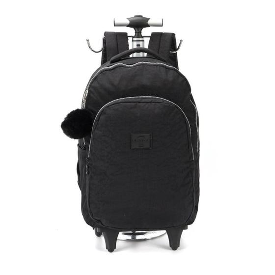 Imagem de Mochila Infantil UP4YOU Preta de Costas e Rodinhas - Luxcel