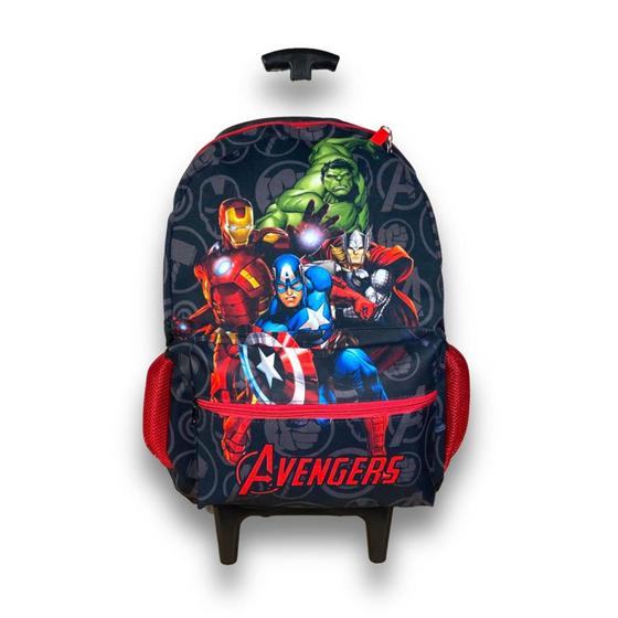 Mochila Infantil Vingadores super herois Bolsa Escolar Rodinhas masculina Menor preço em Mochila Infantil Vingadores super herois Bolsa Escolar Rodinhas masculina