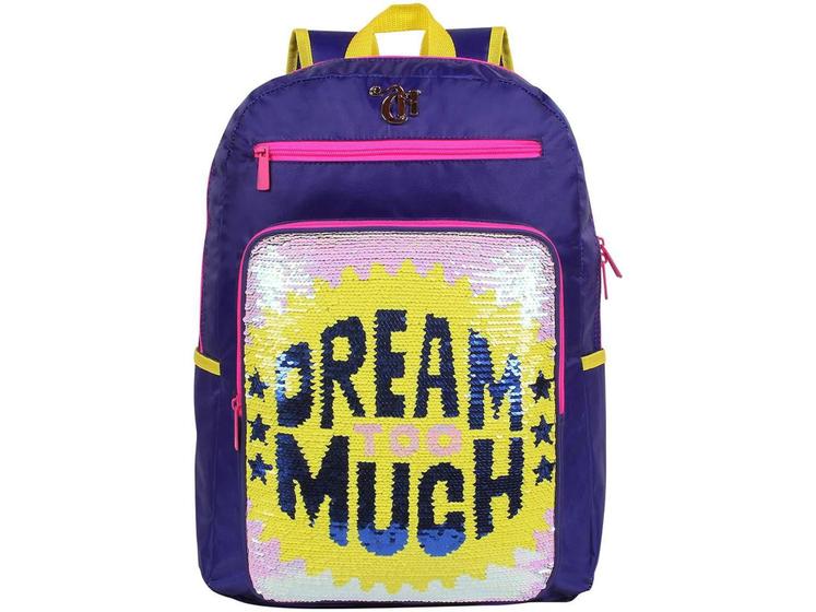 Imagem de Mochila Juvenil Escolar Feminina Tam. G DMW - Capricho Azul