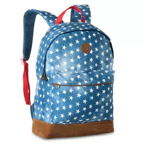 Imagem de Mochila Juvenil Laptop Notebook Azul Lona Estrela