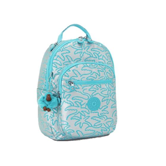 Imagem de Mochila Kipling Seoul Pequena Palm Metálica