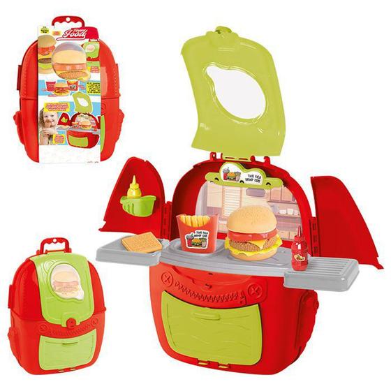 Imagem de Mochila Kit Lanche Happy Food Hambúrguer - Samba Toys