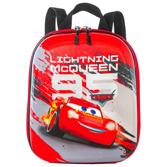 Imagem de Mochila Lancheira Vermelha Carros Disney Infantil Escolar Reforçada - Diplomata By Maxtoy