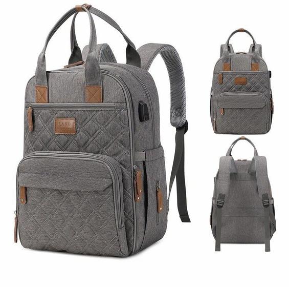 Imagem de Mochila Land Luxury Com Usb Cor Cinza