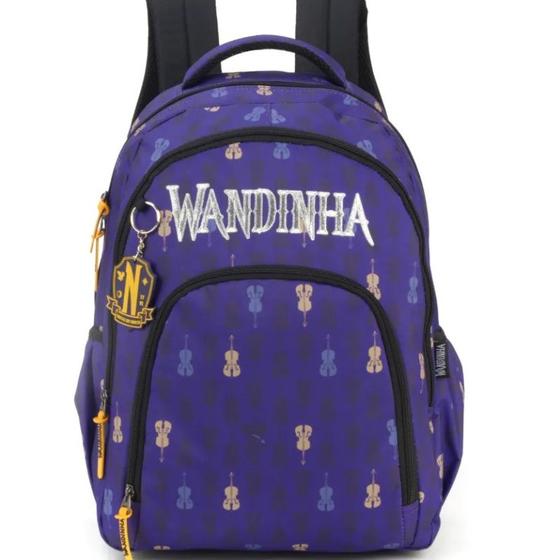 Imagem de Mochila Laptop Nevermore Wandinha Addams Roxo Original