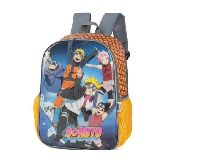 Imagem de Mochila laranja costas escolar Boruto