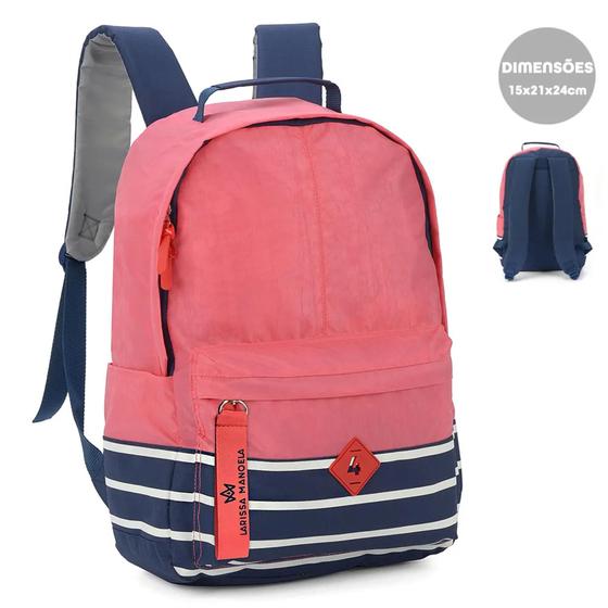 Imagem de Mochila Larissa Manoela Rosa Escolar Up4You Crinkle MS46316UP