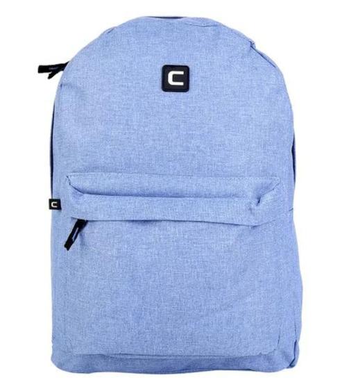 Imagem de Mochila Lisa Com Bolso Frontal Yins Azul