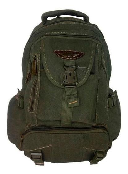 Imagem de Mochila Lona 45Cm 4 Divisórias Notebook Ja9701 Verde