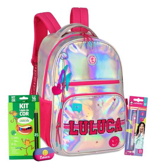 Mochila Luluca Coleção 2025 Youtuber Holográfica Original - Clio Style ...