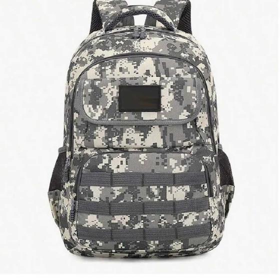 Imagem de Mochila Mala Bolsa 25L Camuflada Casual Acampamento Verão Corrida Semi Impermeável Cinza camuflado