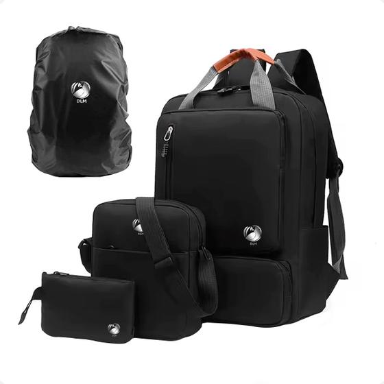 Imagem de Mochila Masculina Dilinx Kit 3 pçs Shoulder Bag + Estojo